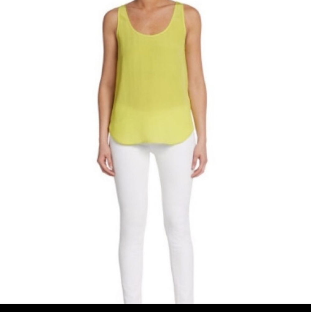 100% silk lime tank French Connection Classic